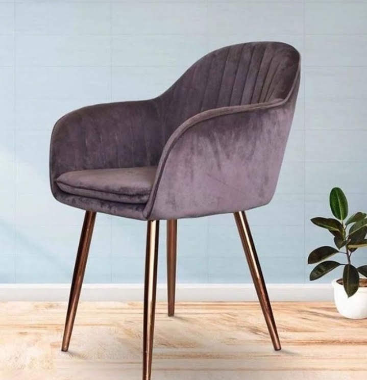 Aura Curved Dining Chairs — Dusty Lilac (Pair)